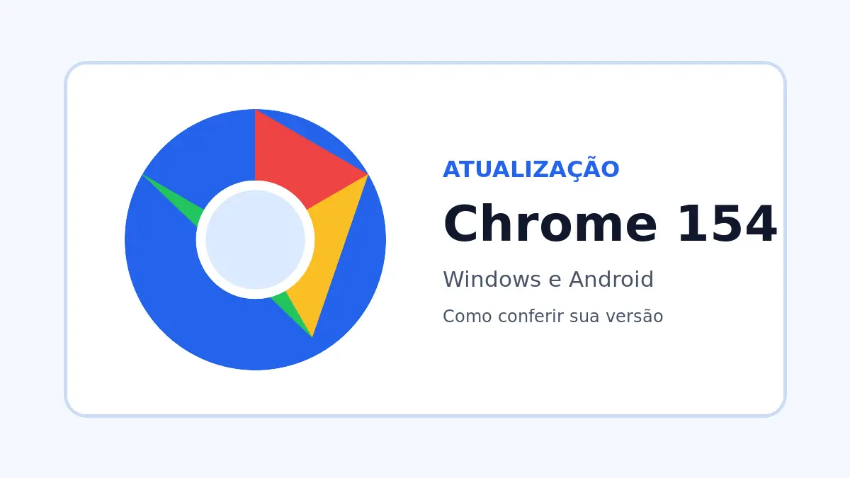 Ilustração sobre a atualização do Chrome 154 para Windows e Android
