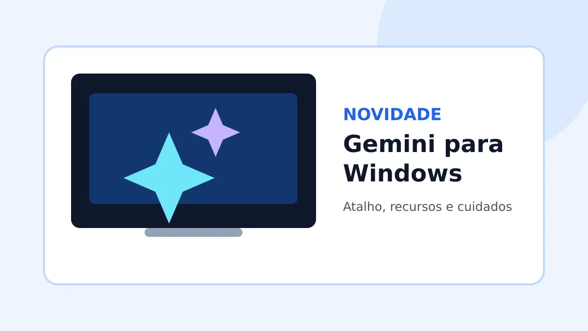 Ilustração sobre o lançamento do aplicativo Gemini para Windows